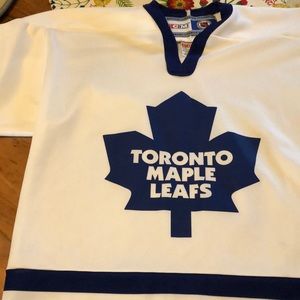 CCM White and Blue Toronto Maple Leafs Kids Jersey